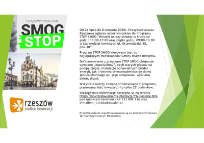 plakat - promujący program Stop Smog
